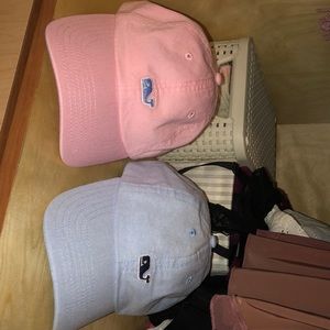 Two hats from Vineyard Vines Baby pink & baby blue